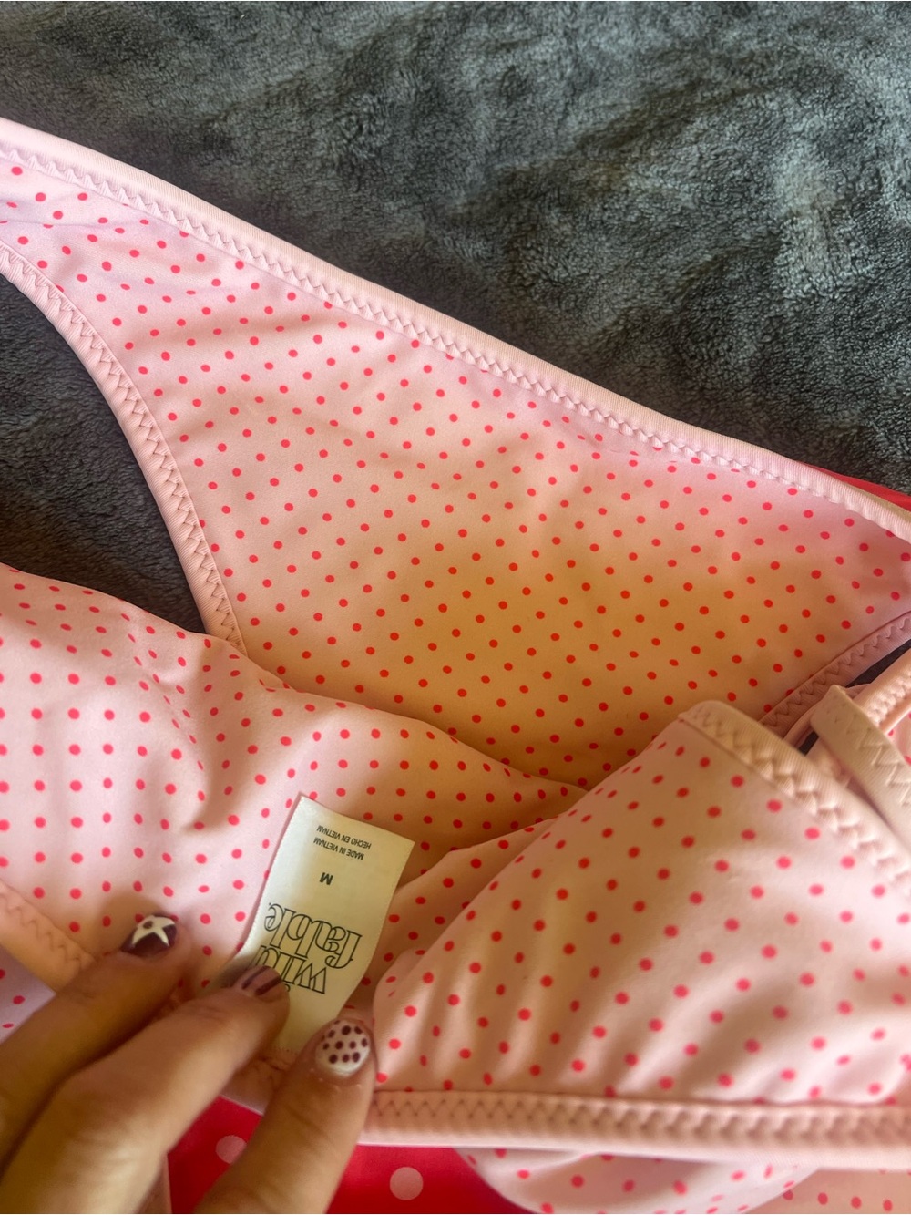 wild fable Pink Polka Dot Girls' Two-Piece Swim Set - Picture 5 of 5